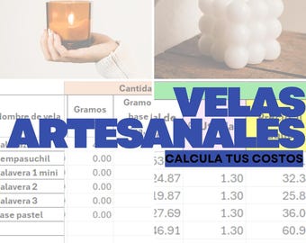 Editable Excel Cost Calculator for Handmade Candles Business