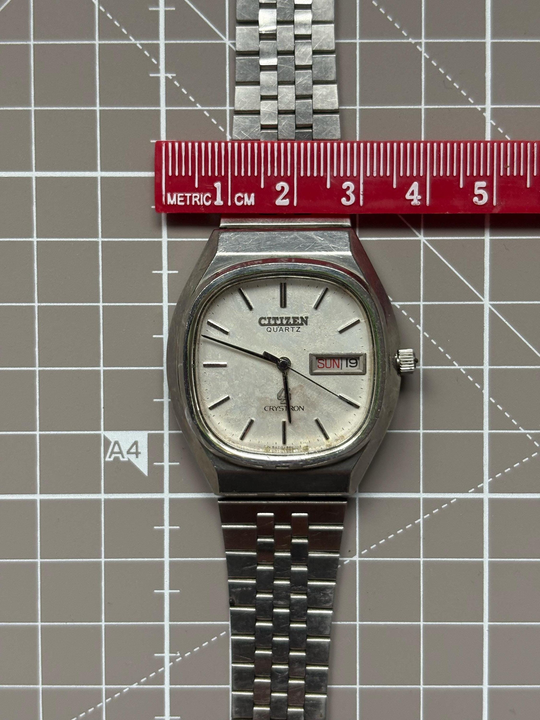 70's Men's Vintage Watch Citizen Crystron - Etsy Israel
