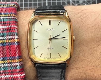 90's Golden Vintage Watch Seiko Alba - Etsy Canada