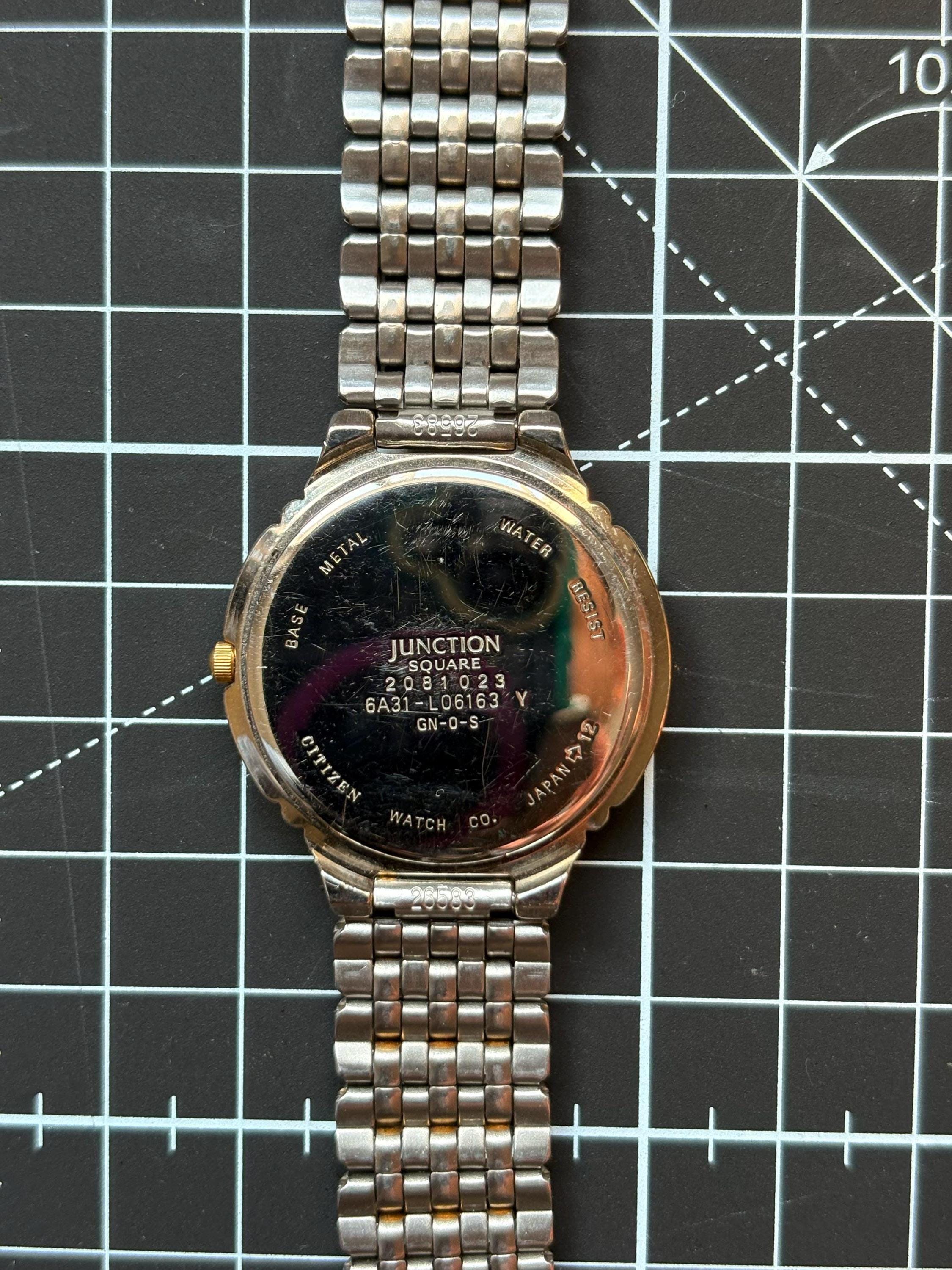 90's Vintage Watch Citizen Junction Square Vega - Etsy