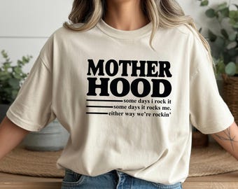 Motherhood T Shirt – Bella Canvas 3001 Trendy Mom Graphic Tee – Mother’s Day Christmas Gift for Mama