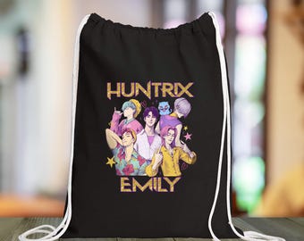 Custom Huntrix Tote Bag, Kpop Saja Boys Bag, Personalized Name Party Bag, Demon Hunters Bag, Huntrix Gift for Kids