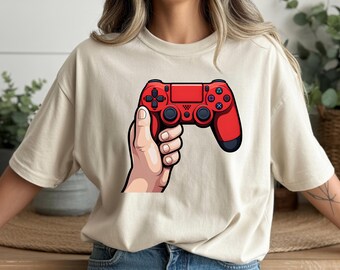 Gaming Controller Graphic Tee – Soft Unisex Bella+Canvas 3001 – Fun Gamer Gift for Valentine’s & Christmas