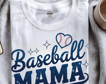 Baseball Mama T Shirt – Bella Canvas 3001 Sports Mom Graphic Tee – Mother’s Day Christmas Gift for Baseball Moms