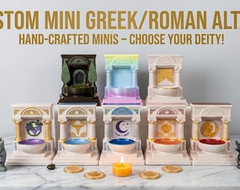 CUSTOM Greek/Roman Mini Altars| 5 Inch Shrine | Pagan Offering Bowl | 3D Printed Devotional Altar