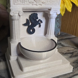 Mini Poseidon and Neptune Hippocampus Altar | 5 Inch Sea God Shrine | Greek and Roman Ocean, Water Magic Decor