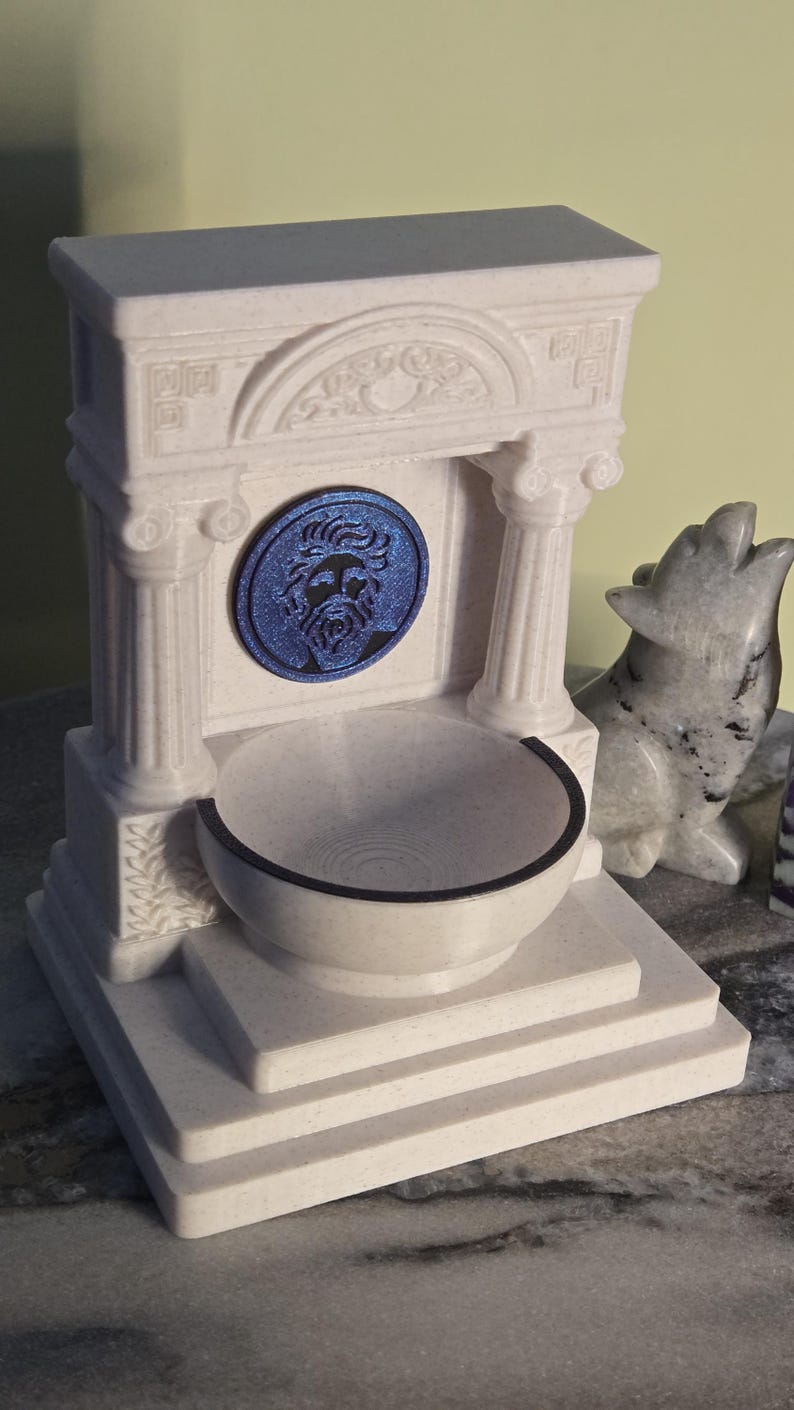 Mini Poseidon and Neptune Altar | 5 Inch Sea God Shrine | Greek and Roman Ocean, Water Magic Decor image 4