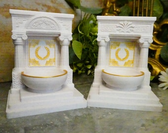 Mini Universal Greek and Roman Altar | 5 Inch Golden Laurel Shrine | Olympian Gods, Victory, Hellenic Polytheism Decor