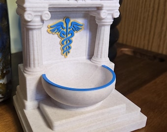 Mini Hermes and Mercury Altar | 5 Inch Messenger God Shrine | Caduceus Icon, Greek and Roman Trade, Travel Altar Decor