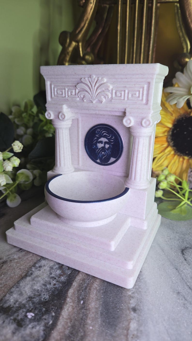Mini Poseidon and Neptune Altar | 5 Inch Sea God Shrine | Greek and Roman Ocean, Water Magic Decor image 11