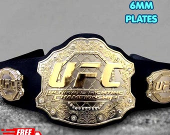 U-F-C Ultimate Fighting Championship Replica Belt 8mm Multi Layered Plates | Heavyweight Adult Title Belt | Limited Edition Collector Gift