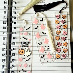 Halloween Ghost Bookmark – Spooky Fall Gift for Book Lovers. Your text, design fast