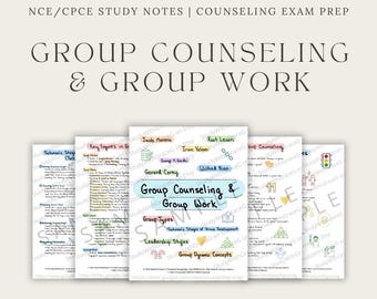 Group Counseling & Group Work Study Notes for CPCE/NCE | Stages, Roles, Leadership, Dynamics