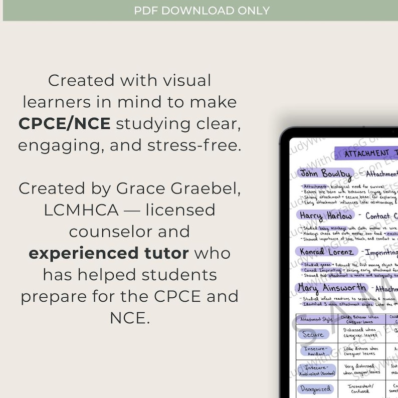 Human Growth & Development Study Notes: CPCE NCE Exam Prep (PDF ...