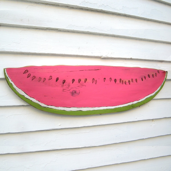 Watermelon Sign Slice Farm Stand Sign Summer Fruit Kitchen Sign Watermelon Slice Melon Garden Decor Fruit and Vegetable Sign