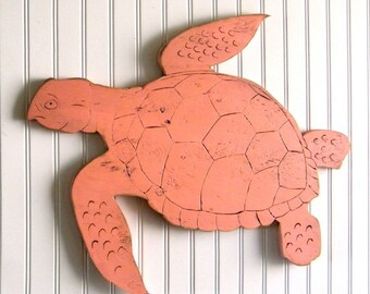 Wooden Turtle Sign Coastal Wall Decor Turtle Beach House Sign Outdoor Sign Sea Turtle Decor