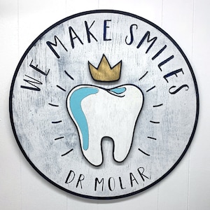 Dental Office Sign We Make Smiles Wall Art Welcome Sign Children&#39;s Dentist Pediatric Dentist Sign Dental Decoration Wall Decor Customizable