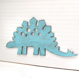 Nursery Decor Dinosaur, Stegosaurus Large Sign Dinosaur Wall Art Wooden Dino Room Decor Nursery Dinosaur Decor for Boys Room Bedroom Decor