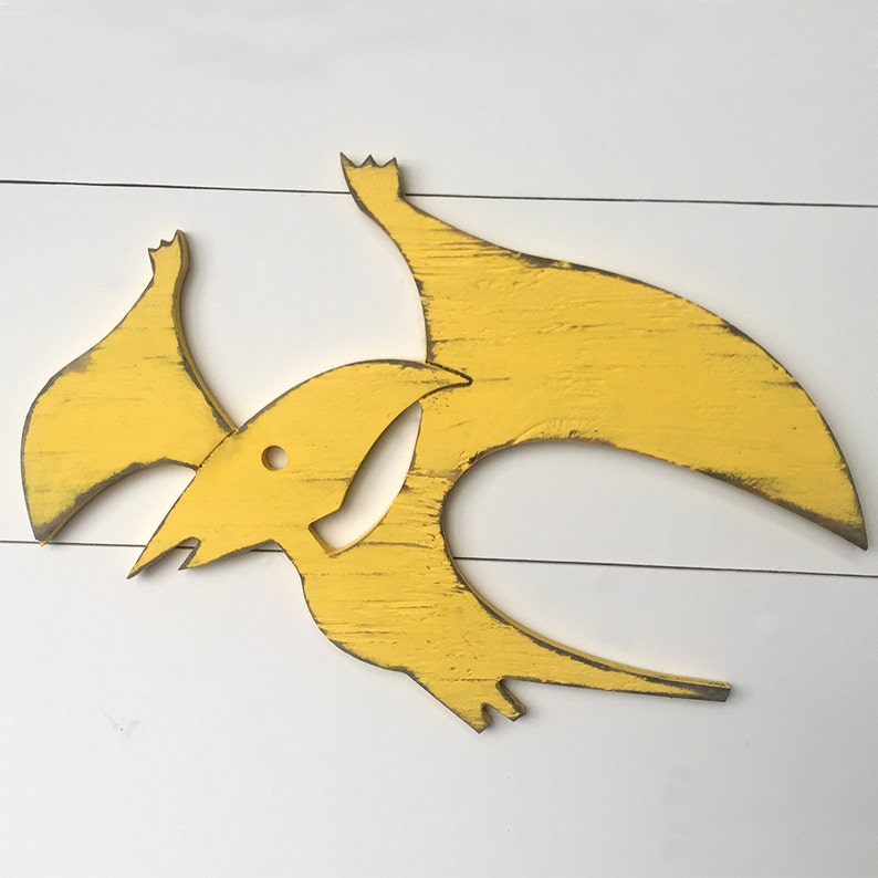 Dinosaur Room Decor for Boys, Flying Dino, Wood Wall Art, Winged Lizard, Pterodactyl Three Size Options image 2