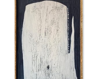 Ahab and The White Whale Wall Art Beach House Home Decor Lake House Artwork Moby Dick Inspiration Wall Hanging