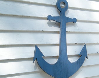 Wooden Anchor Beach Anchor Wall Decor Beach House Decor Nautical Decor Large Anchor Nautical Wedding Guestbook Anchor Nautical Nursery