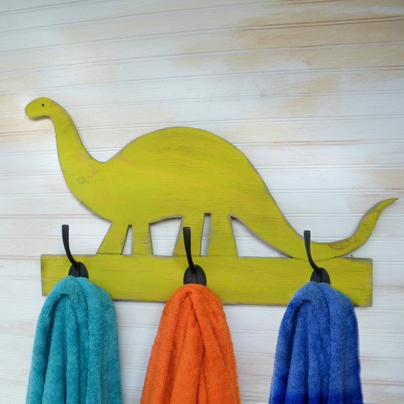 Dinosaur Towel Hook Kids Bathroom Towel Rack Dino Decor | Etsy