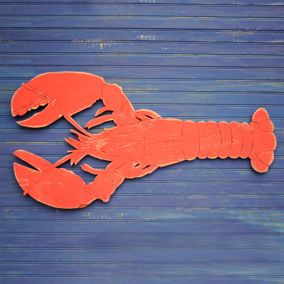Big Lobster Sign Coastal Wall Decor Wooden Lobster Wall Art Etsy