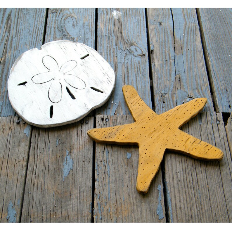 Starfish Wall Art Wooden Starfish Wall Decor Large Starfish Etsy