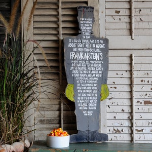 Frankenstein Halloween Decor Frankenstein Decor Halloween Party Decoration Monster Frankenstein Quote Outdoor Decorations