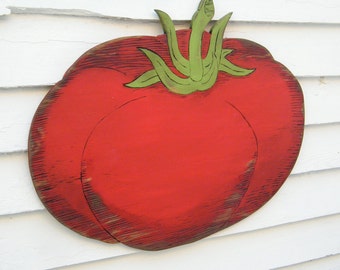 Tomato Sign Wood Vintage Style Kitchen Sign Farmers Market Sign Farm Stand Sign Harvest Vegetable Sign Vegetable Garden Sign