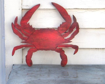 Crab Wall Decor Wooden Crab Decor Coastal Decor Wood Crab Wall Art Nautical Decor Blue Crab Maryland Crab Art Crab Sign Blue Crab Decor