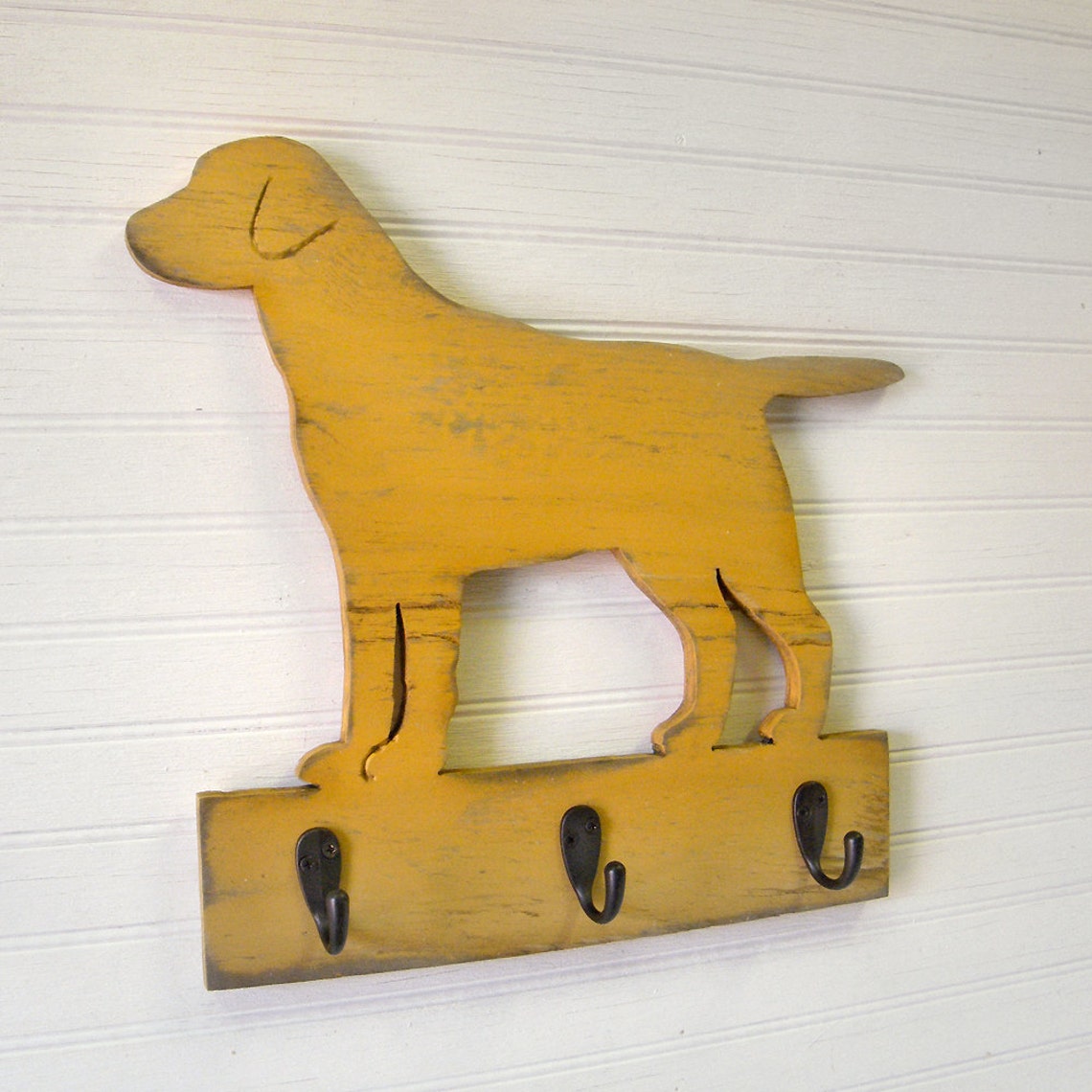 Lab Dog Leash Hook Leash Collar Hook Organizer Wood Labrador Etsy