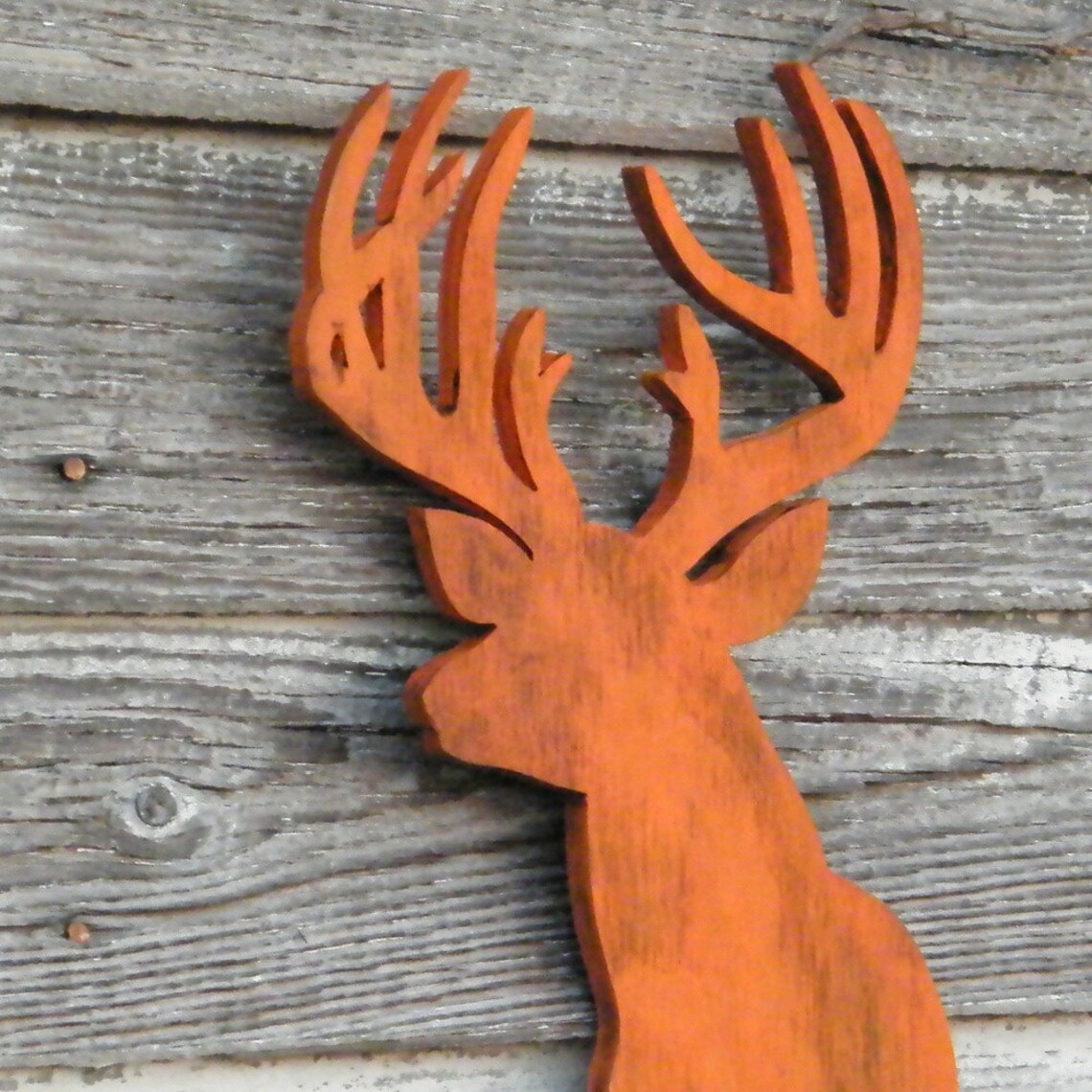 Deer Head Sign Modern Deer Decor Home Decor Wooden Trophy Buck Etsy