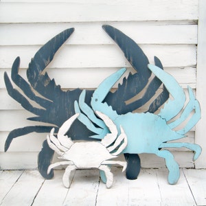 Three of our crabs are shown in 16, 23, and 33-inch sizes. Perfect for indoor or outdoor display.