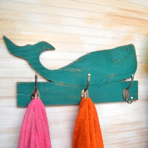 Whale Coat Hook Whale Towel Hook Beach Towel Hook Nautical Hook Whale Bathroom Decor Whale Entryway Coat Hook Coastal Living