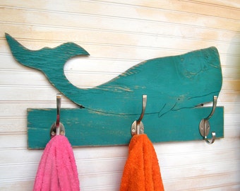 Whale Coat Hook Whale Towel Hook Beach Towel Hook Nautical Hook Whale Bathroom Decor Whale Entryway Coat Hook Coastal Living