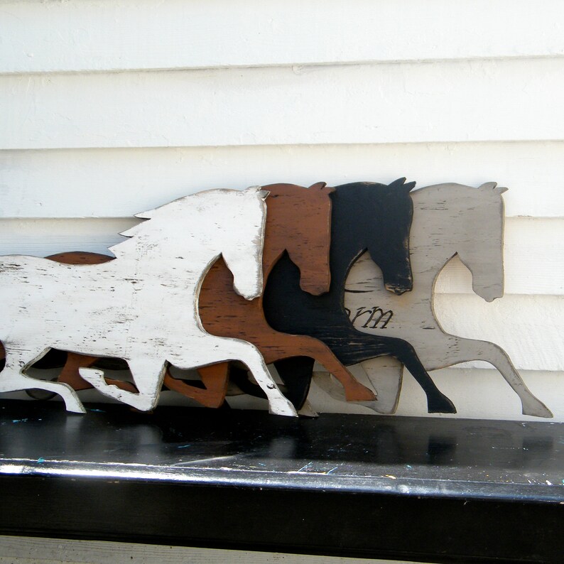 Horse Wooden Horse Decor Country Living Magazine Horse Gift Etsy