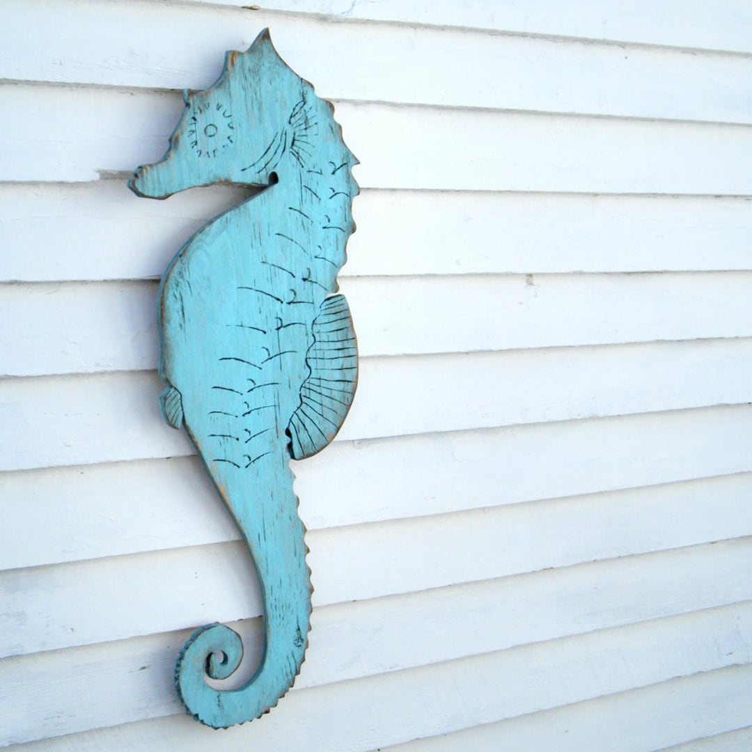 Seahorse Wall Decor Wooden Seahorse Decor Sea Horse Wall Decor Nautical