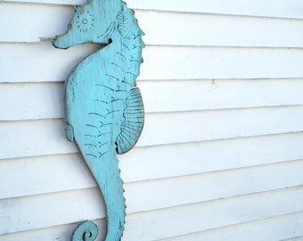 Seahorse Wall Decor Wooden Seahorse Decor Sea Horse Wall Decor Nautical Outdoor Wall Decor Coastal Outdoor Wall Decor Beach House Decor