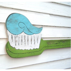 Toothbrush Wall Art Dental Office Art Toothbrush Sign Brush Your Teeth Children&#39;s Dentist Kids Bathroom Decor Dental Decoration Wall Decor