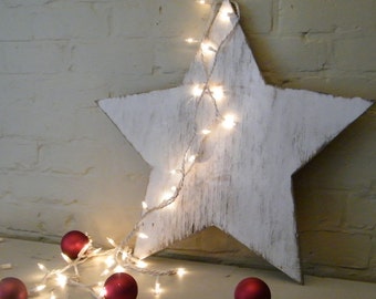 Large Wooden Star Holiday Star Wooden Star Wood Star Wall Decor Winter Christmas Decor White Washed Star Outdoor Decoration