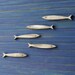 Minnow Fish School Set of Five Fishes Smelt Sardines Guppies Fish Decor Wooden Fish School 