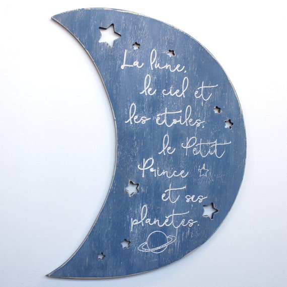Little Prince Moon Nursery Decor Baby Boy Nursery Large Scale Etsy
