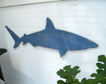 Wooden Shark Art Outdoor Decor Pool Sign Shark Wooden Wall Art Boys Room Decor Large Nautical Decor Mako Shark Wall Decor Kid Room Decor