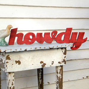 Howdy Wooden Sign Southern Greeting Howdy Y&#39;all Texas Welcome Sign Outdoor Sign Southern Living