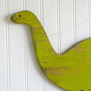 Cute Dinosaur Wall Decor Wood Brachiosaurus Art for Kids Customizable in Size and Color to Match Your Kids Room