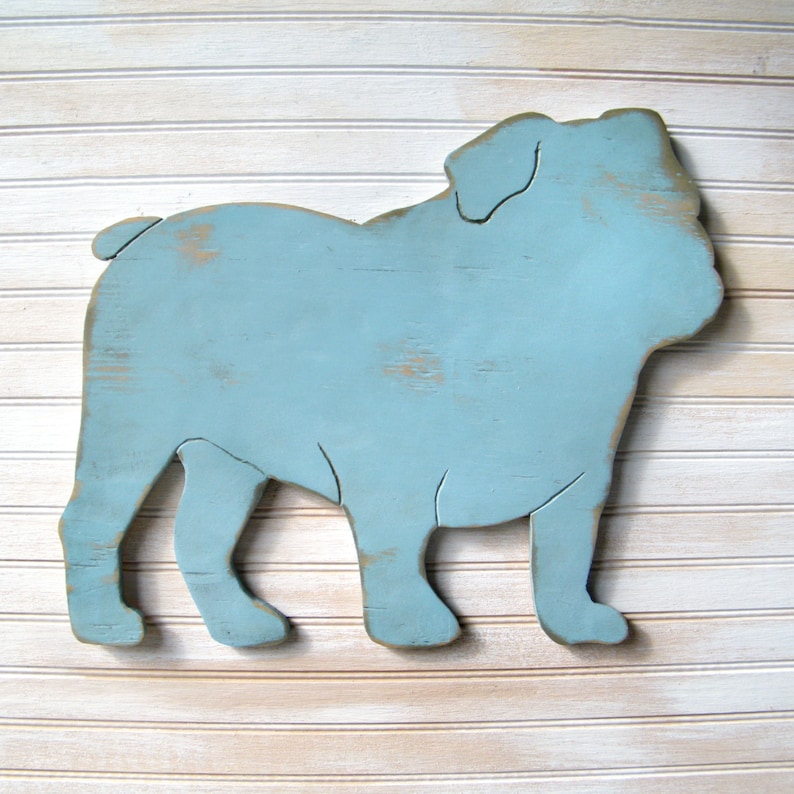 English Bulldog Sign Dog Home Decor English Bulldog Art Bulldog Decor Bulldog Gift Wooden Bulldog Pet Gift American Bulldog British Bulldog image 1