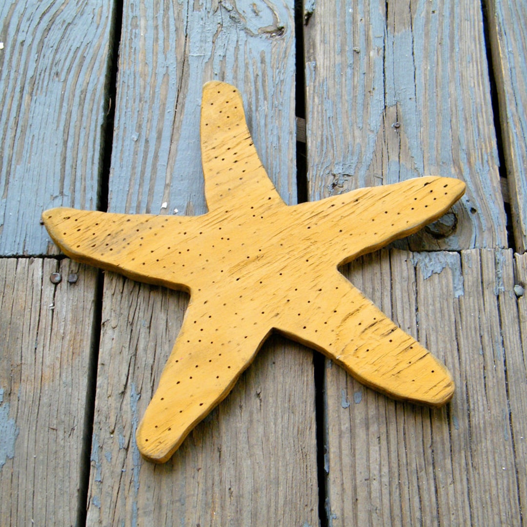 Starfish Wall Art Wooden Starfish Wall Decor Large Starfish Three Sizes