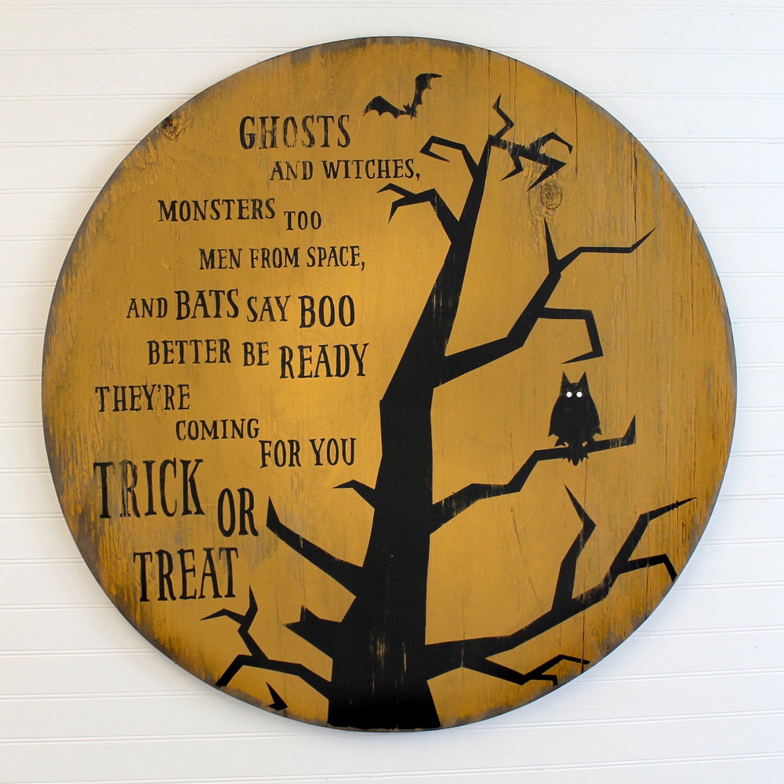 Trick or Treat Moon Halloween Vintage Moon Halloween Decor Etsy