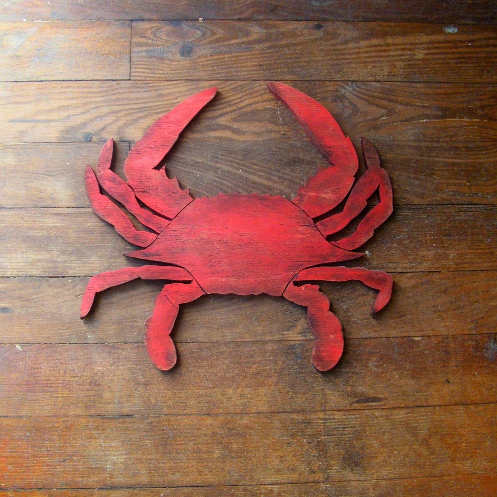 Crab Wall Decor Wooden Crab Decor Coastal Decor Wood Crab Wall Etsy